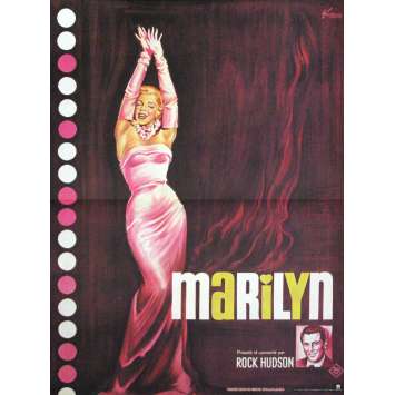 MARYLIN Affiche de film 40x60 - 1963/R1970 - Marylin Monroe, Rock Hudson