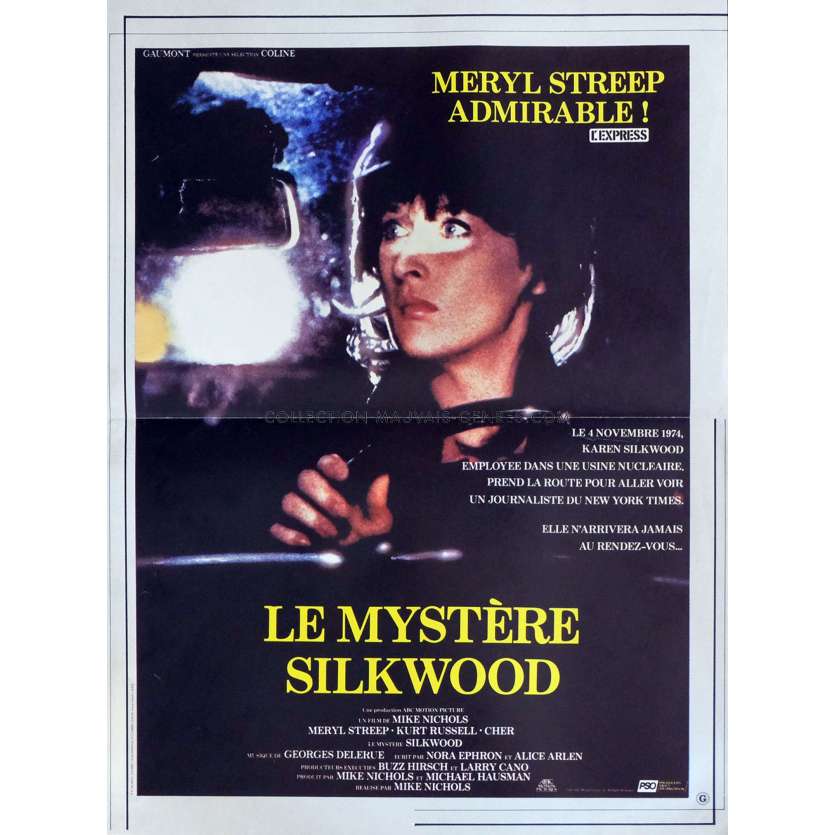 LE MYSTERE SILKWOOD Affiche de film40x60 - 1983 - Meryl Streep, Mike Nichols