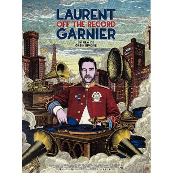 LAURENT GARNIER OFF THE RECORD Affiche de cinéma- 40x54 cm. - 2021 - Laurent Garnier, Gabin Rivoire