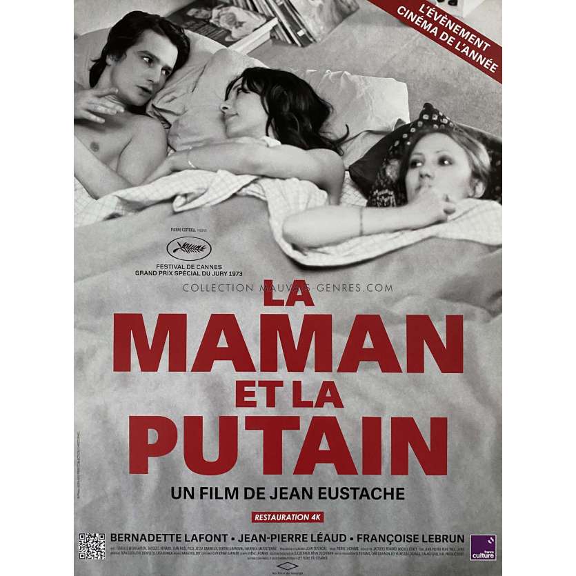 THE MOTHER AND THE WHORE U.S Movie Poster- 15x21 in. - 1973/R2023 - Jean Eustache, Jean-Pierre Léaud