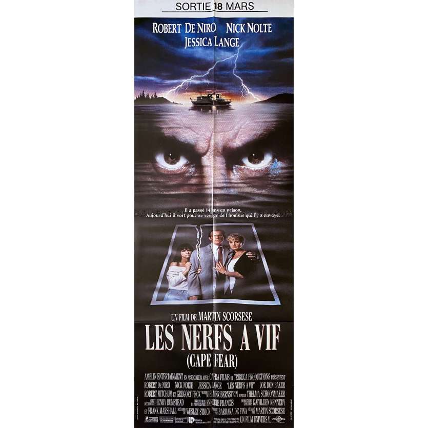 CAPE FEAR French Movie Poster- 23x63 in. - 1995 - Martin Scorsese, Robert de Niro