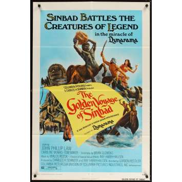 GOLDEN VOYAGE OF SINBAD Movie Poster style A 1sh '73 Ray Harryhausen GOLDEN VOYAGE OF SINBAD Movie Poster style A 1sh '73 Ray Harryhausen