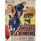 LA FURIEUSE CHEVAUCHEE Affiche de cinéma- 120x160 cm. - 1955 - Randolph Scott, Lesley Selander