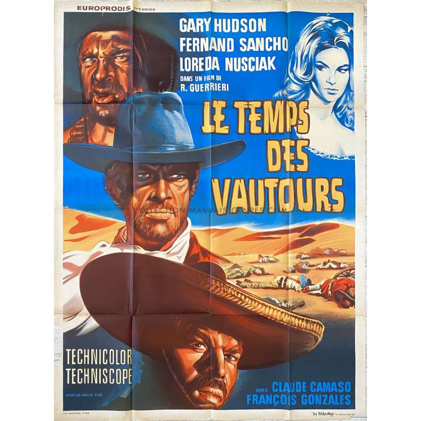 10000 BLOOD MONEY French Movie Poster- 47x63 in. - 1967 - Romolo Guerrieri, Gianni Garko