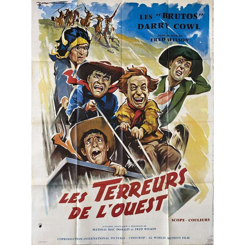 BADMEN OF THE WEST French Movie Poster- 47x63 in. - 1964 - Gerry Bruno, Dino Cassio