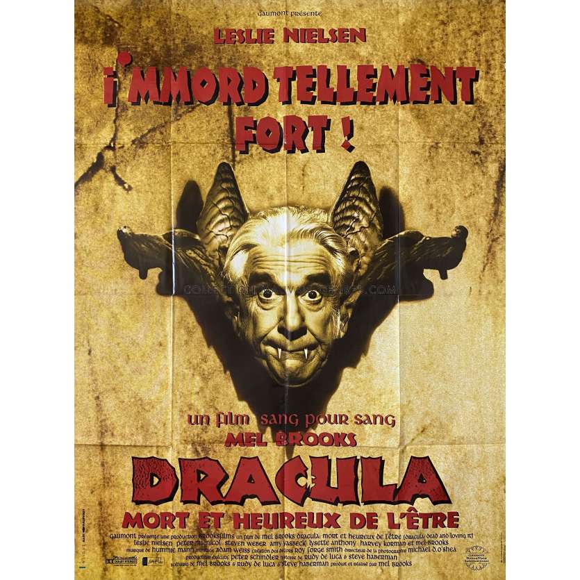 DRACULA MORT ET HEUREUX DE L'ETRE Affiche de cinéma- 120x160 cm. - 1995 - Leslie Nielsen, Mel Brooks