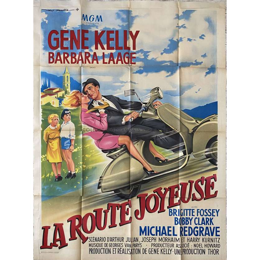 THE HAPPY ROAD French Movie Poster- 47x63 in. - 1957 - Gene Kelly, Gene Kelly
