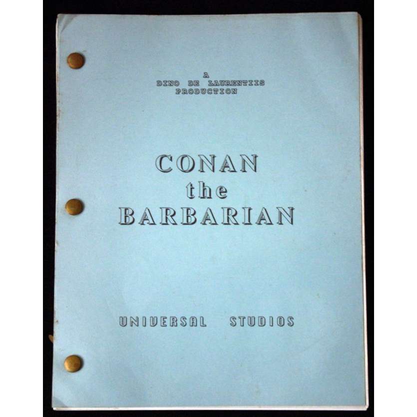 CONAN Scénario de studio '82 John Milius Schwarzenegger Movie Script