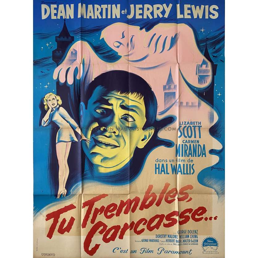 SCARED STIFF French Movie Poster- 47x63 in. - 1953 - George Marshall, Dean Martin