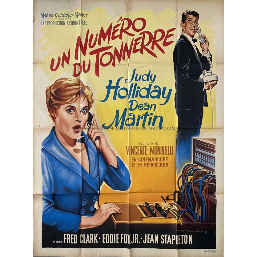 BELLS ARE RINGING French Movie Poster- 47x63 in. - 1960 - Vincente Minnelli, Judy Holliday