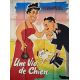 UNE VIE DE CHIEN Affiche de cinéma- 120x160 cm. - 1943 - Fernandel, Maurice Cammage