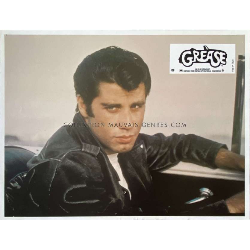 GREASE French Lobby Card N01 - 9x12 in. - 1978 - Randal Kleiser, John Travolta