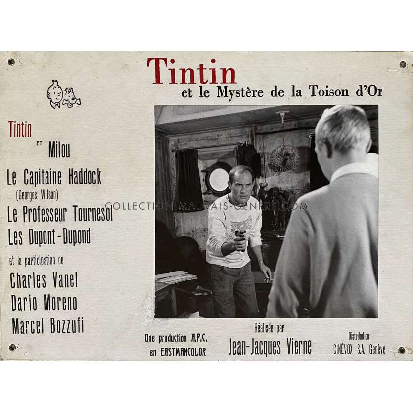 TINTIN ET LA TOISON D'OR Photo de film N01 - 35x44 cm. - 1961 - Georges Wilson, Jean-Jacques Vierne