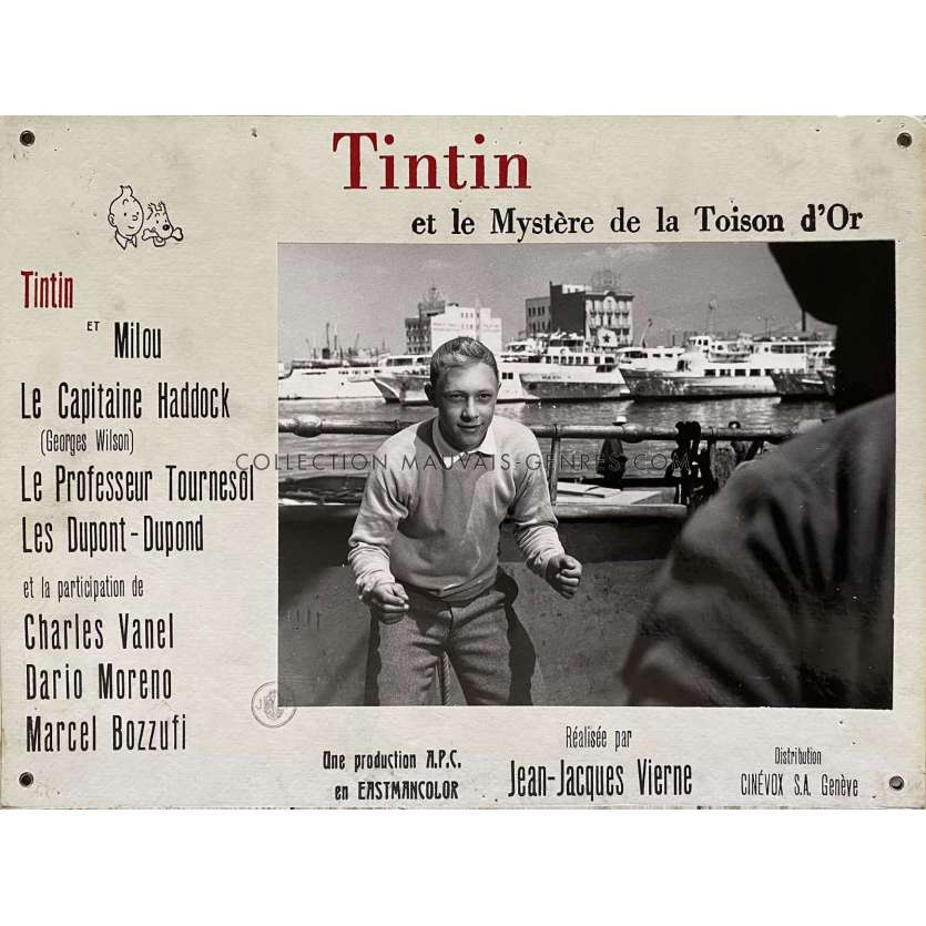 TINTIN ET LA TOISON D'OR Swiss Lobby Card N04 - 14x18 in. - 1961 - Jean-Jacques Vierne, Georges Wilson