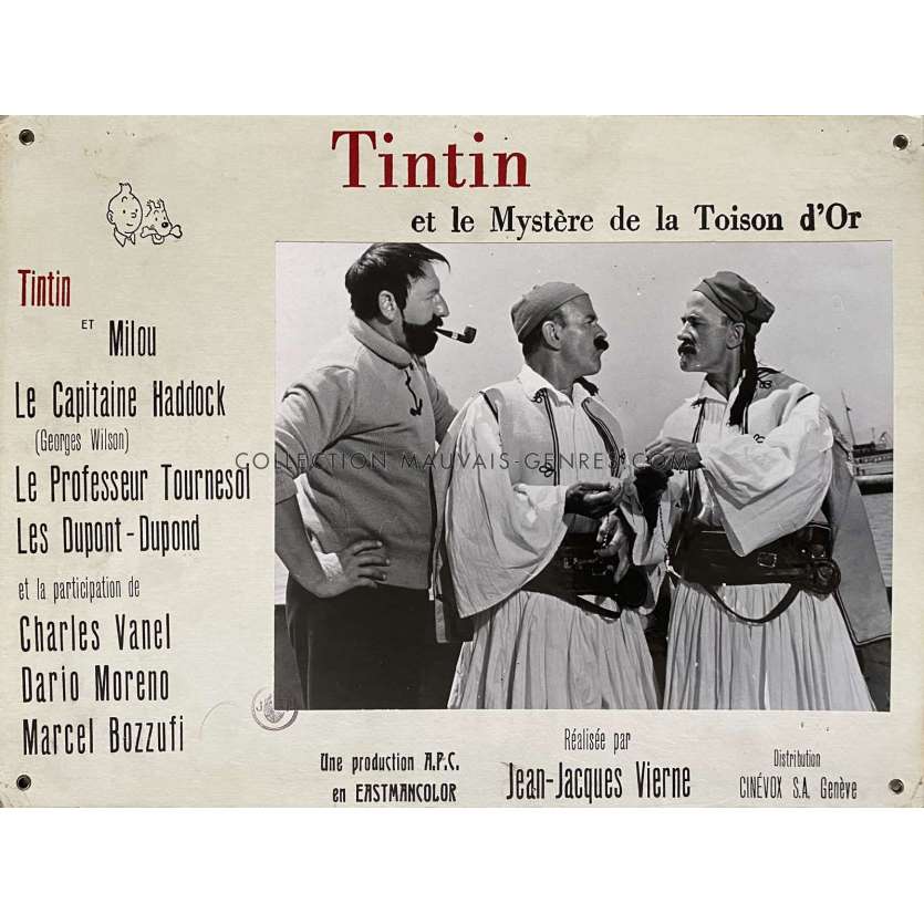 TINTIN ET LA TOISON D'OR Swiss Lobby Card N13 - 14x18 in. - 1961 - Jean-Jacques Vierne, Georges Wilson