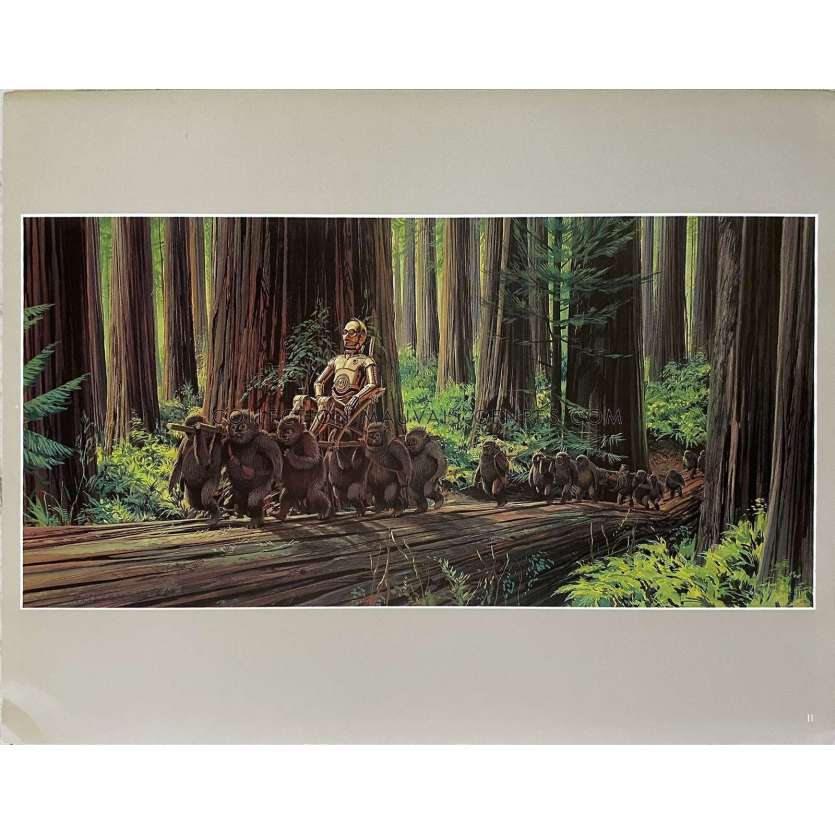 STAR WARS - THE RETURN OF THE JEDI Artwork Print N11 - 11x14 in. - 1983 - Richard Marquand, Harrison Ford