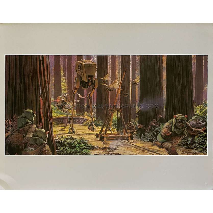 STAR WARS - LE RETOUR DU JEDI Artwork N14 - 28x36 cm. - 1983 - Harrison Ford, Richard Marquand