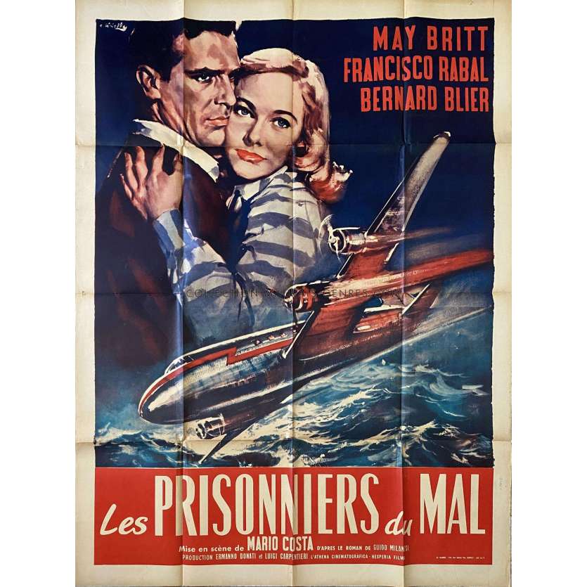 PRIGIONIERI DEL MALE French Movie Poster- 47x63 in. - 1955 - Mario Costa, May Britt