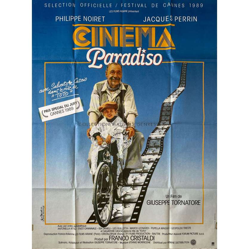 CINEMA PARADISO French Movie Poster- 47x63 in. - 1988 - Giuseppe Tornatore, Philippe Noiret
