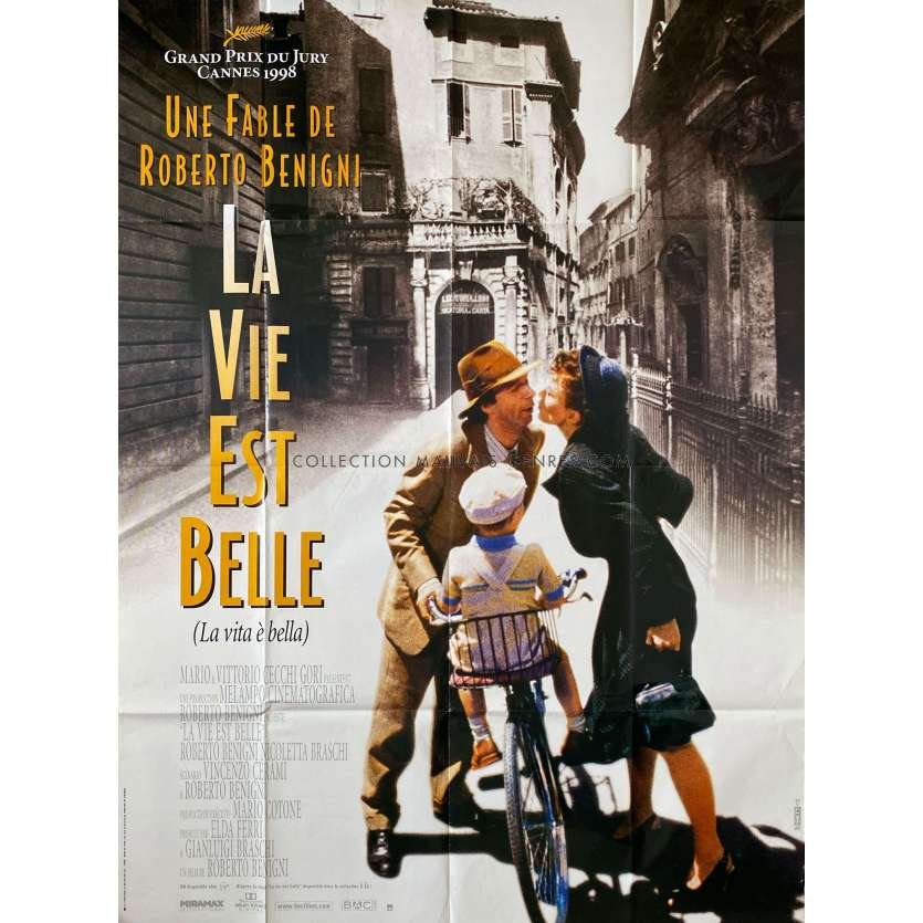 LIFE IS BEAUTIFUL French Movie Poster- 47x63 in. - 1997 - Roberto Benigni, Nicoletta Braschi