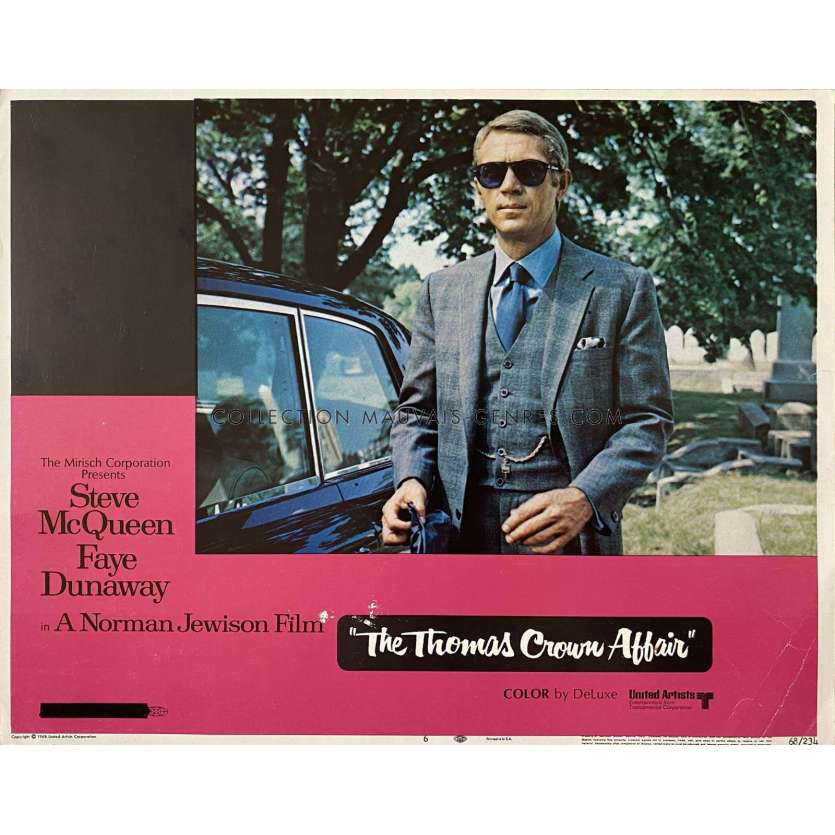 THE THOMAS CROWN AFFAIR U.S Lobby Card N6 - 11x14 in. - 1968 - Norman Jewison, Steve McQueen