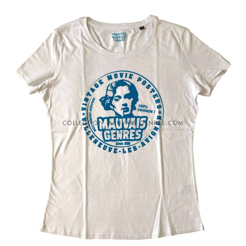 T-Shirt MAUVAIS GENRES Taille M, Blanc, Femme, Coton Bio, 150g, col rond