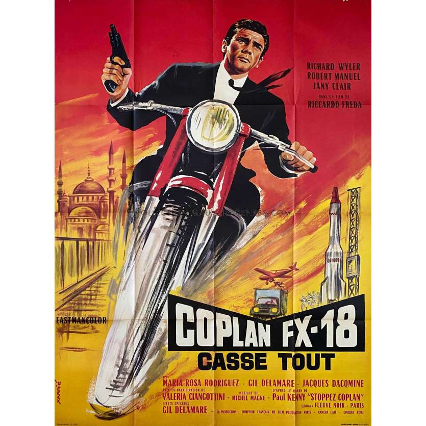 COPLAND FX18 CASSE TOUT French Movie Poster- 47x63 in. - 1965 - Riccardo Freda, Richard Stapley