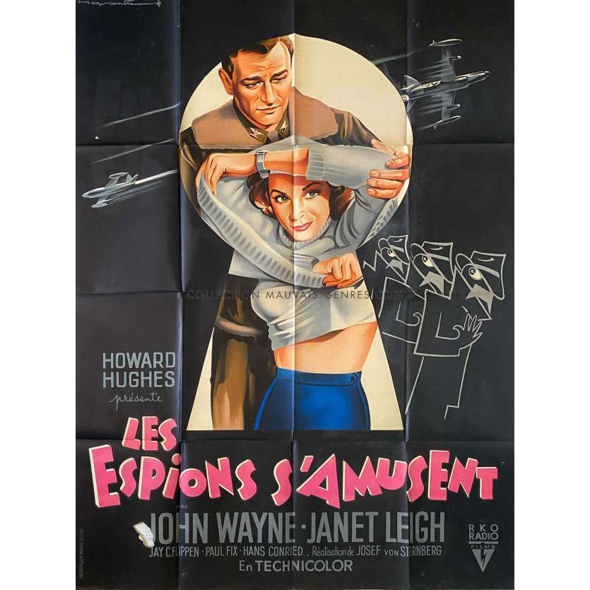 JET PILOT French Movie Poster- 47x63 in. - 1957 - Josef von Sternberg, John Wayne