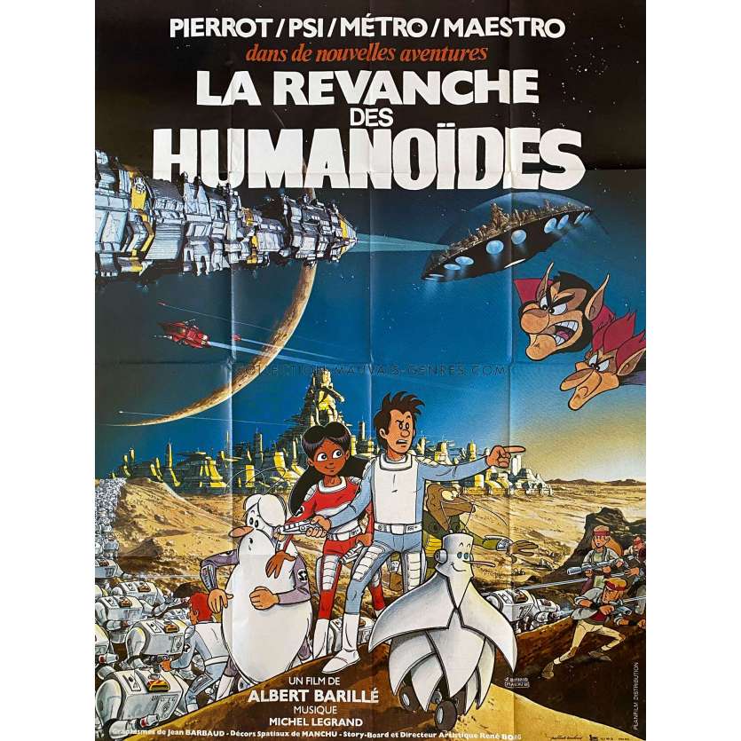 REVENGE OF THE HUMANOIDS French Movie Poster- 47x63 in. - 1983 - Albert Barillé, Roger carel