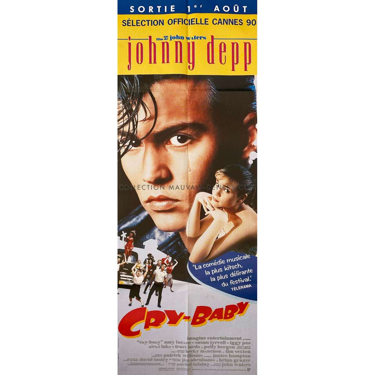 CRY BABY Movie Poster (23x63 1990 France)