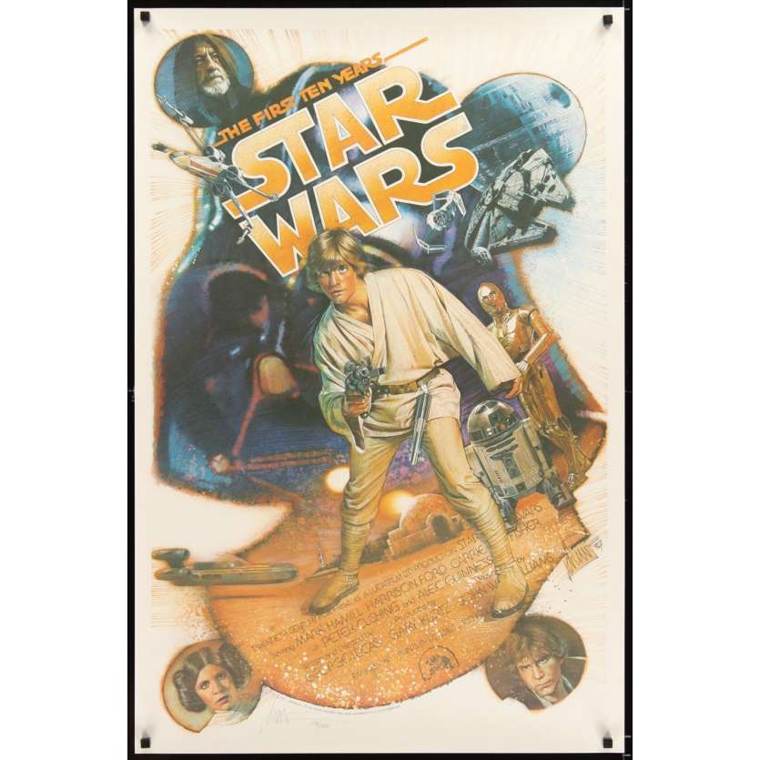 STAR WARS THE FIRST TEN YEARS Kilian signed & numbered Poster 1sh '87 by Drew Struzan!