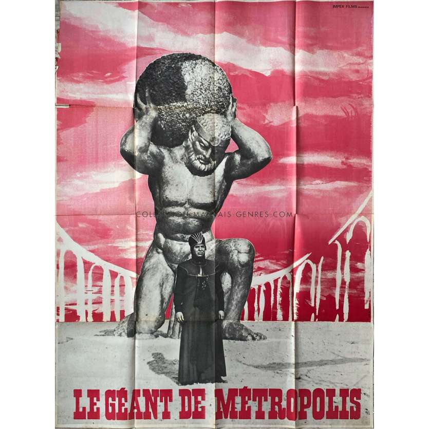 THE GIANT OF METROPOLIS French Movie Poster- 47x63 in. - 1961 - Umberto Scarpelli, Gordon Mitchell
