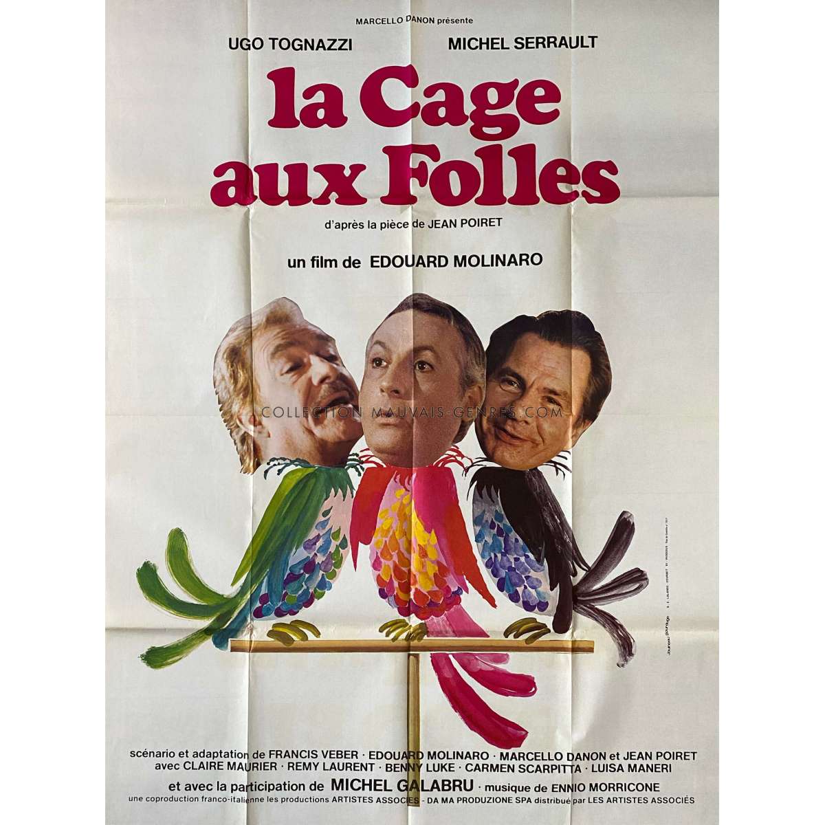 Affiche De Cin ma LA CAGE AUX FOLLES 120x160 Cm 1978 France 