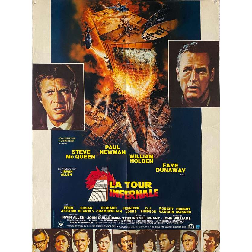 LA TOUR INFERNALE Affiche de film- 60x80 cm. - 1974 - Steve McQueen, John Guillermin