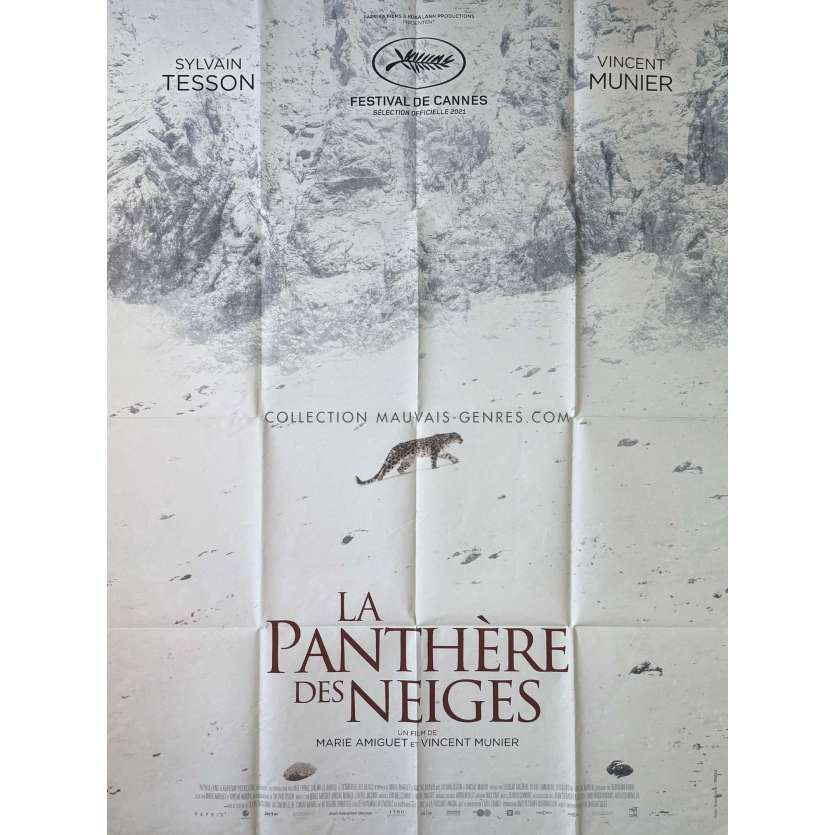 LA PANTHERE DES NEIGES Affiche de film- 120x160 cm. - 2021 - Sylvain Tesson, Marie Amiguet