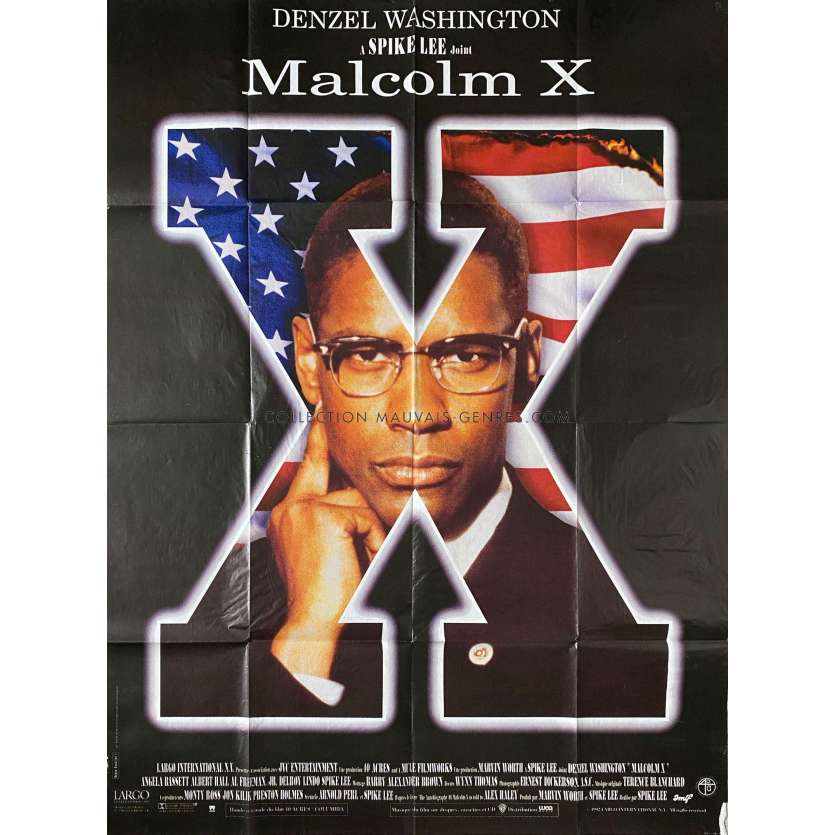 MALCOLM X Affiche de film- 120x160 cm. - 1992 - Spike Lee, Denzel Washington