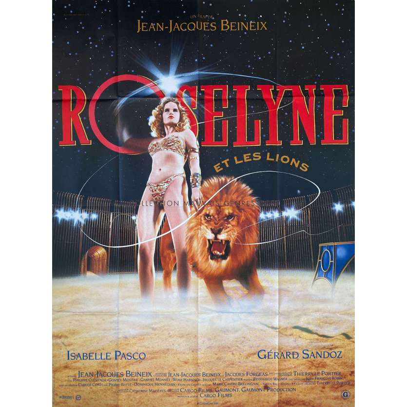 ROSELYNE AND THE LIONS French Movie Poster- 47x63 in. - 1989 - Jean-Jacques Beineix, Isabelle Pasco