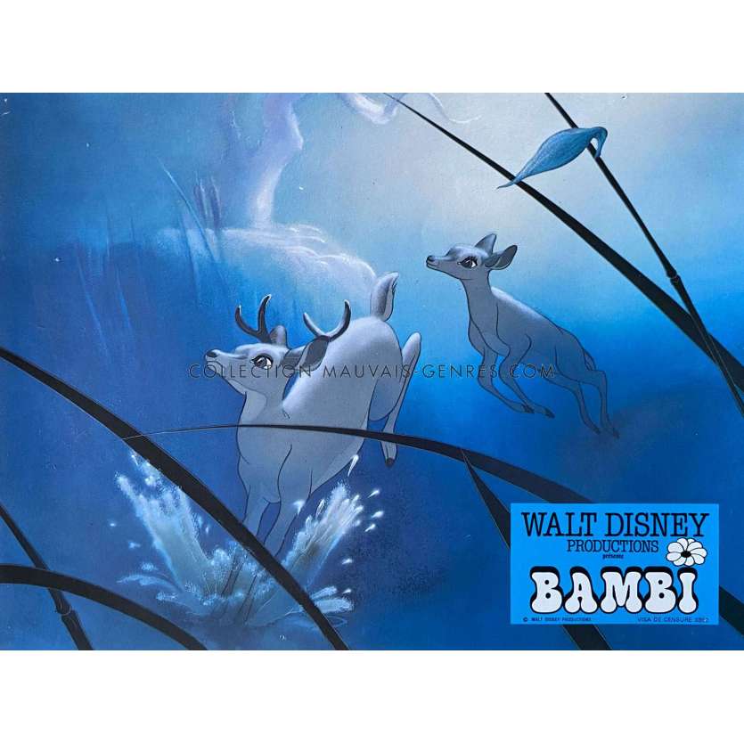 BAMBI French Lobby Card N02 - 10x12 in. - 1942/R1970 - Walt Disney, Hardie Albright