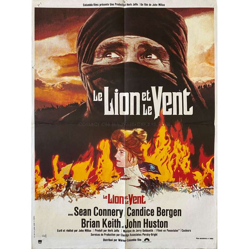 LE LION ET LE VENT Affiche de cinéma- 60x80 cm. - 1975 - John Milius, Sean Connery