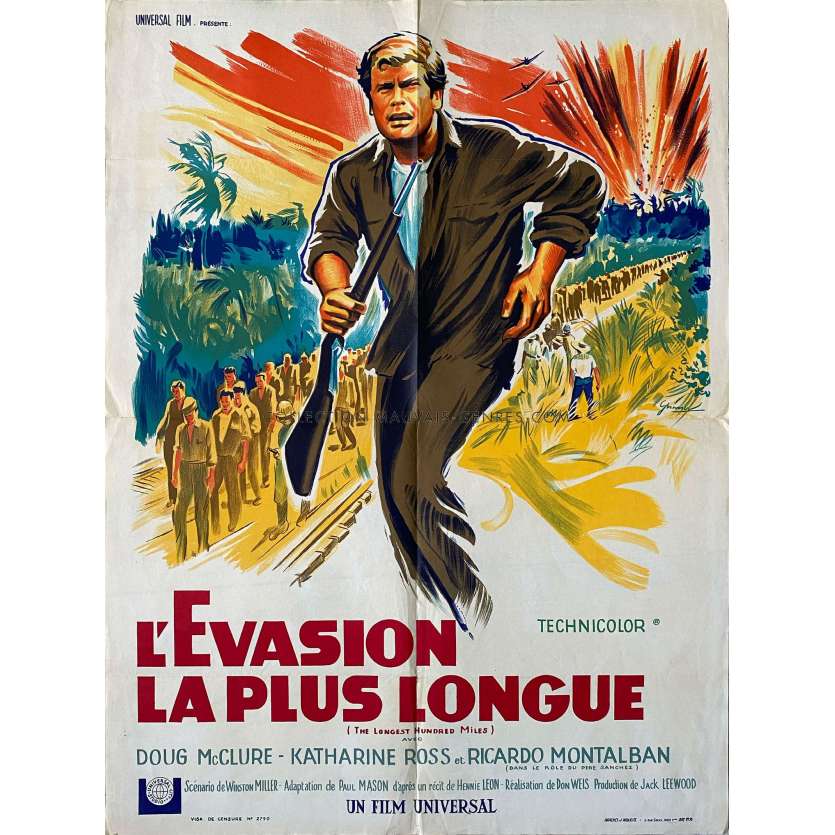 L'EVASION LA PLUS LONGUE Affiche de cinéma- 60x80 cm. - 1967 - Don Weis, Doug McClure