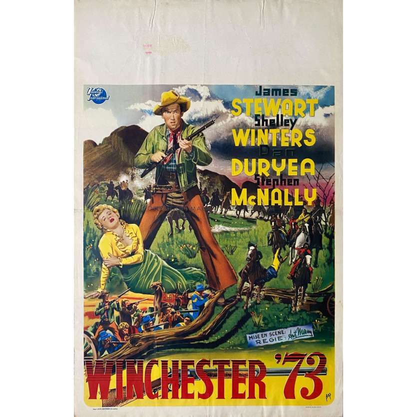 WINCHESTER 73 Belgian Movie Poster- 14x21 in. - 1950 - Anthony Mann, James Stewart