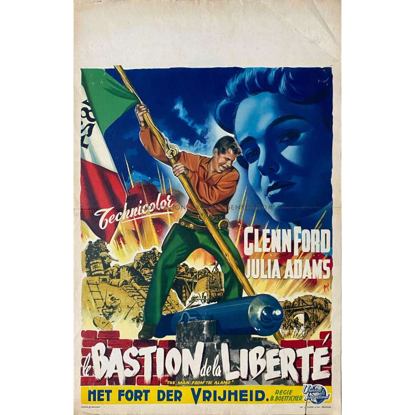 LE DESERTEUR DE FORT ALAMO Affiche de film- 35x55 cm. - 1953 - Budd Boetticher, Glen Ford