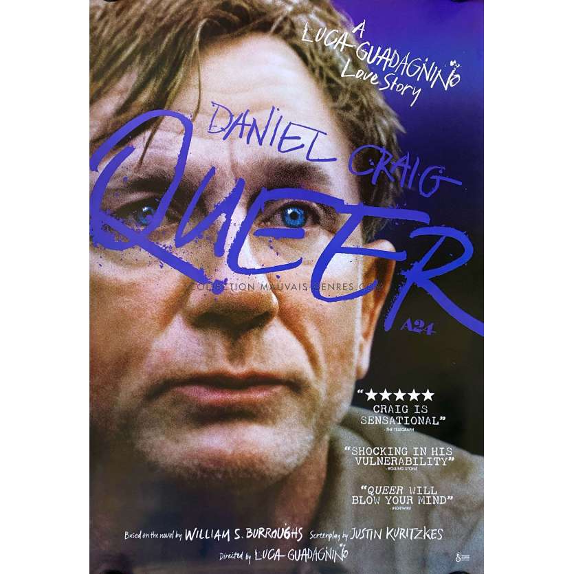 QUEER Affiche de film Inter. - A24 - 69x102 cm. - 2025 - Luca Guadagnino, Daniel Graig