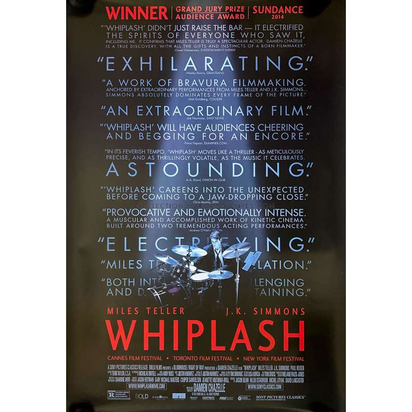 WHIPLASH Affiche de film Style A - DS - 69x102 cm. - 2015 - Damien Chazelle, Miles Teller