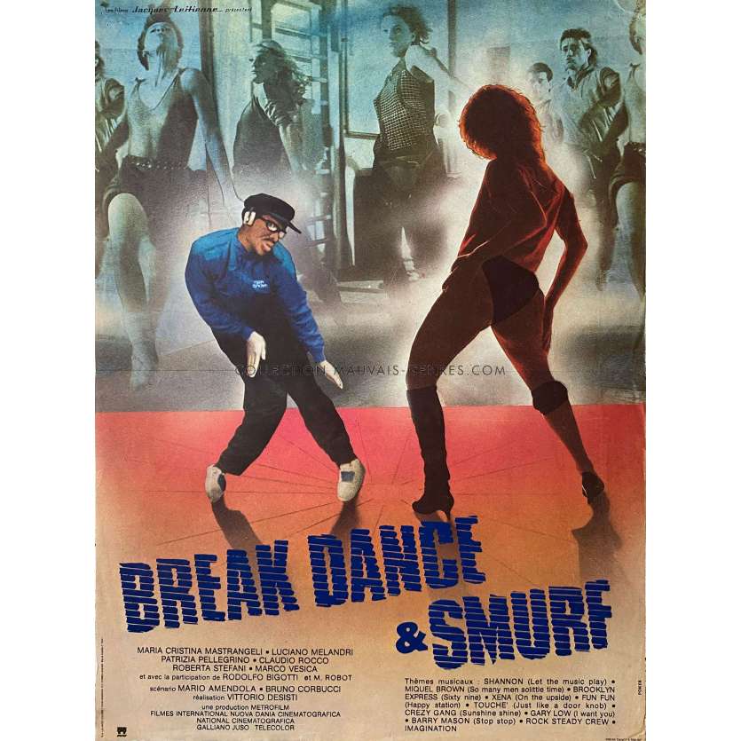 BREAK DANCE AND SMURF Affiche de film- 40x54 cm. - 1984 - Vittorio De Sisti, Patrizia Pellegrino