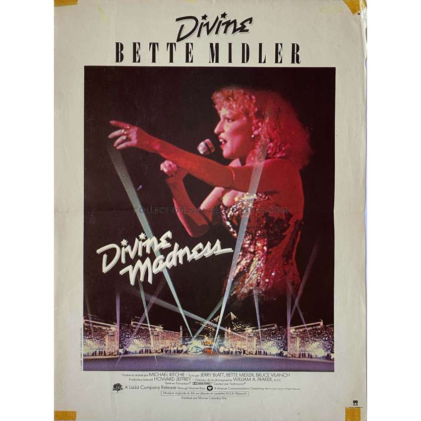DIVINE MADNESS French Movie Poster- 15x21 in. - 1980 - Michael Ritchie, Bette Davis