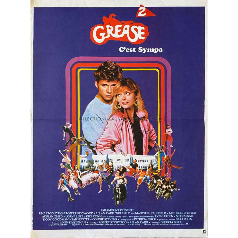 GREASE 2 Affiche de film- 40x54 cm. - 1982 - Patricia Birch, Michelle Pfeiffer