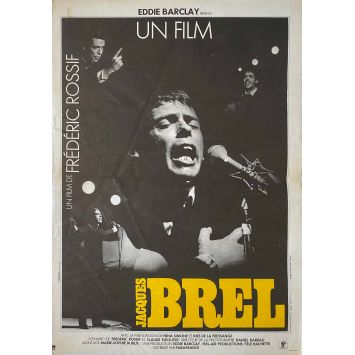 JACQUES BREL French Movie Poster- 15x21 in. - 1982 - Frédéric Rossif, Jacques Brel