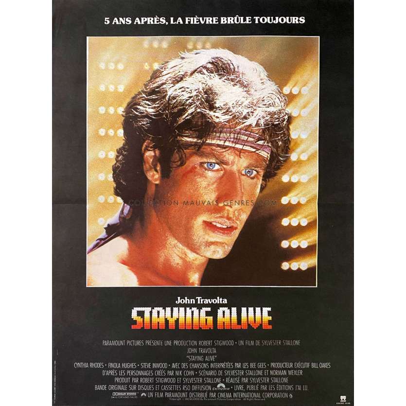 STAYING ALIVE Affiche de film- 40x54 cm. - 1983 - Sylvester Stallone, John Travolta