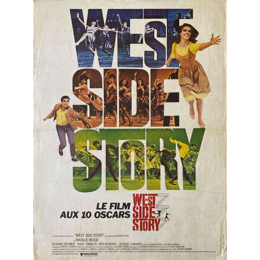 WEST SIDE STORY French Movie Poster- 15x21 in. - 1961/R1970 - Robert Wise, Natalie Wood